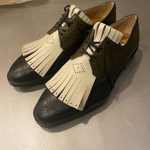 Men's Golf Shoes with Spiked Soles - Made in Italy - Vibram Soles